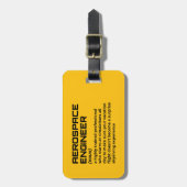 Engineer Travel Label – Luchtvaartdefinitie Bagagelabel (Voorkant verticaal)