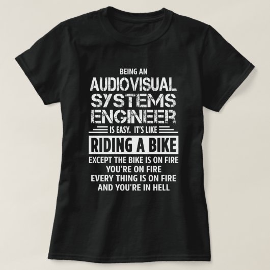 Engineer voor audiovisuele systemen t-shirt (Design voorkant)