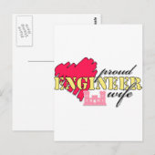 Engineer vrouw briefkaart (Voorkant / Achterkant)