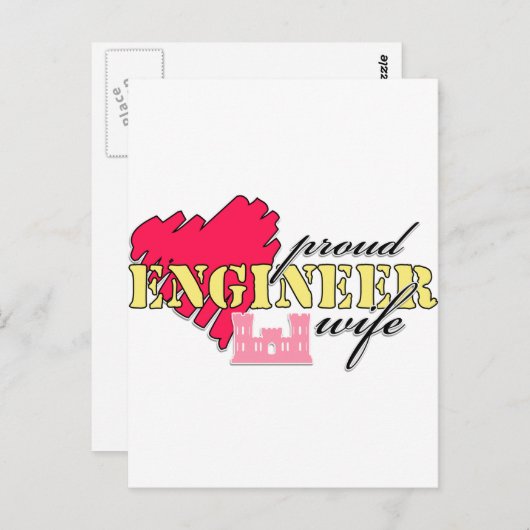 Engineer vrouw briefkaart (Voorkant / Achterkant)