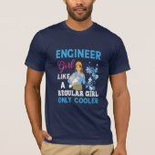 Engineer werktuigingenieur meisje t-shirt (Voorkant)