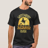 Engineer Witch Halloween Humor T-shirt (Voorkant)