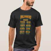 Engineer Word Languages Engineering Mechanical Ci T-shirt (Voorkant)