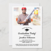 Engineering Afstudeerder Foto Petten van Graduatio Kaart (Achterkant)