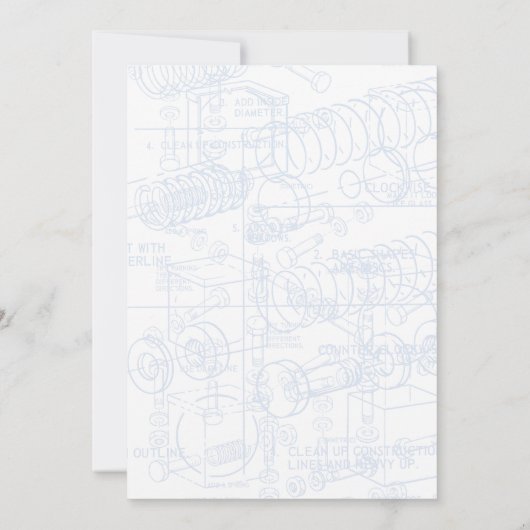 Engineering Afstuderen Engineer Pet White Party Kaart (Achterkant)