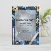 Engineering Afstuderen Gears Blauwdruk Foto Kaart (Staand voorkant)