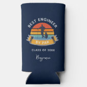 Engineering Afstuderen Golf Lover Custom Seltzer Blikjeskoeler (Achterkant)