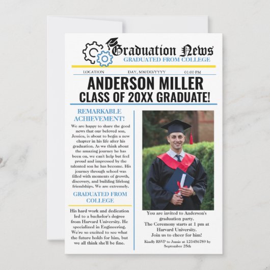 Engineering Afstuderen Krantencollege Uniek Kaart (Voorkant)