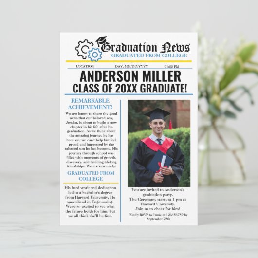 Engineering Afstuderen Krantencollege Uniek Kaart (Staand voorkant)