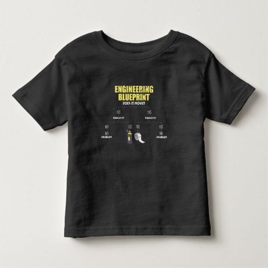 Engineering Blueprint Duct Tape Engineers Kinder Shirts (Voorkant)