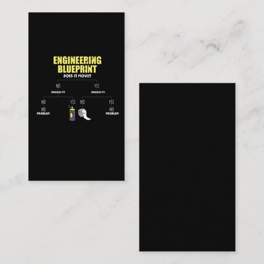 Engineering Blueprint Duct Tape Engineers Visitekaartje (Voorkant / Achterkant)