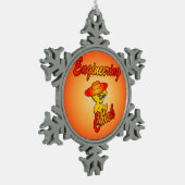 Engineering Chick #5 Tin Sneeuwvlok Ornament (Links)
