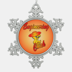 Engineering Chick #5 Tin Sneeuwvlok Ornament