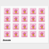Engineering Chick #8 Vierkante Sticker (Vel)