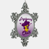 Engineering Chick #9 Tin Sneeuwvlok Ornament (Links)