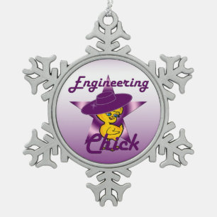 Engineering Chick #9 Tin Sneeuwvlok Ornament