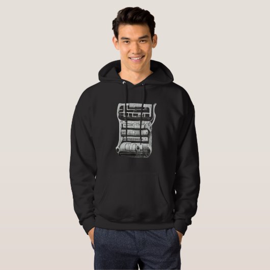 Engineering Complex Mechanische machine potlood Sk Hoodie (Voorkant volledig)