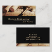Engineering Contractor voor architectConstruction Visitekaartje (Voorkant / Achterkant)
