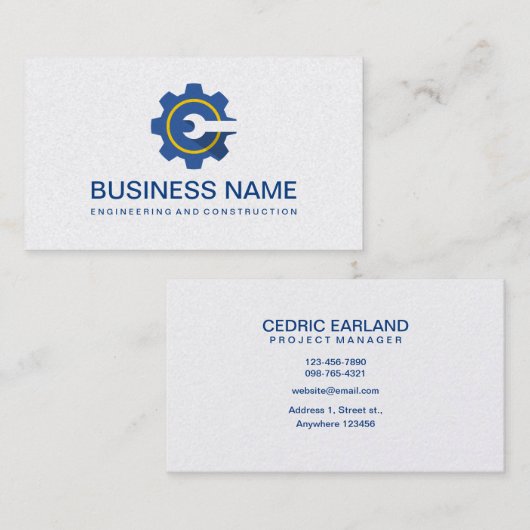 Engineering en constructie Visitekaartjes (Voorkant / Achterkant)
