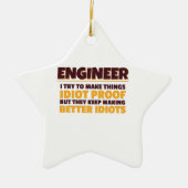 Engineering Engineer probeert dingen dioot bewijs Keramisch Ornament (Voorkant)