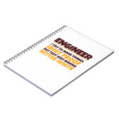 Engineering Engineer probeert dingen dioot bewijs Notitieboek (Linkerzijde)