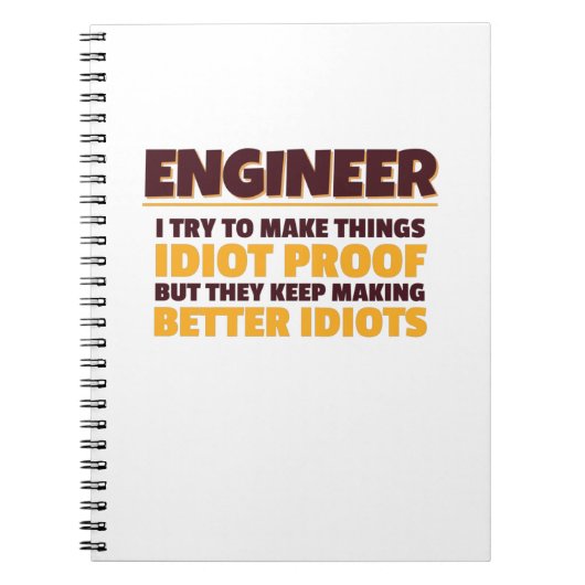 Engineering Engineer probeert dingen dioot bewijs Notitieboek (Voorkant)