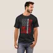 Engineering Gear Cog USA Flag Mechanical Engineer T-shirt (Voorkant volledig)