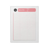 Engineering Grafiek Bladen Grid Paper Roze Notitieblok (Linkerzijde)