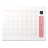 Engineering Grafiek Bladen Grid Paper Roze Notitieblok (Voorkant)