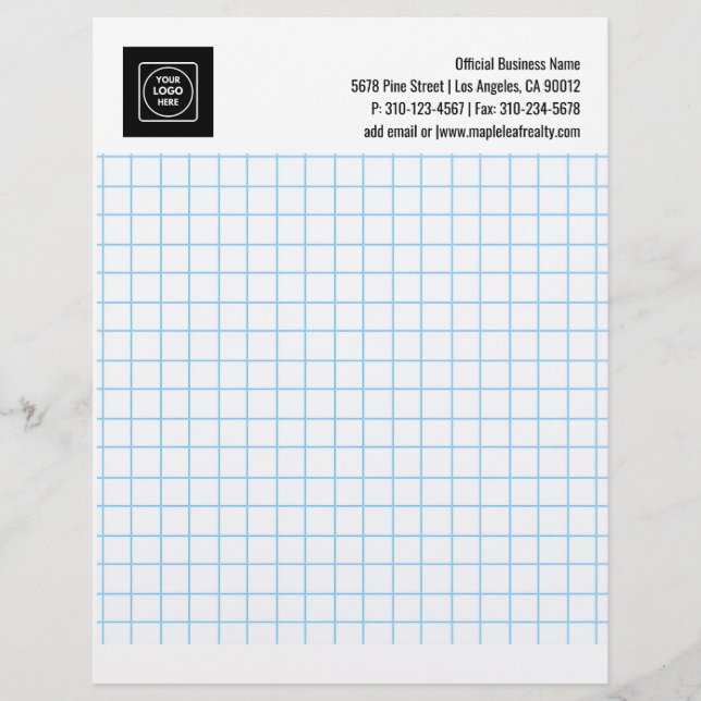 Engineering Graph Grid Logo Company letterhead Briefhoofd (Voorkant)