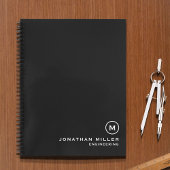 Engineering Graph Paper Simple Monogram Notitieboe Notitieboek