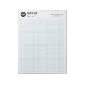 Engineering Grid with Logo and Business Informatio Notitieblok (Linkerzijde)