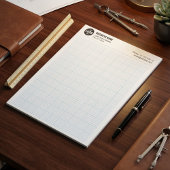 Engineering Grid with Logo and Business Informatio Notitieblok