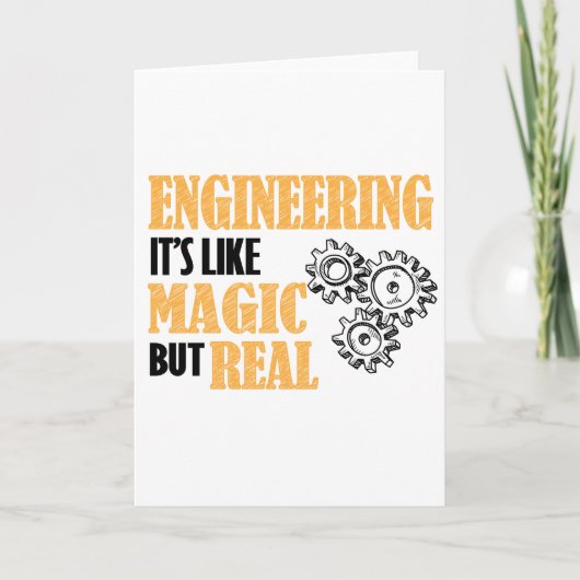 Engineering - Het is als een magische maar echt gr Feestdagen Kaart (Voorkant)
