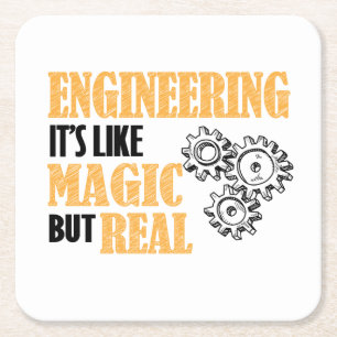 Engineering - Het is als een magische maar echt gr Kartonnen Onderzetters