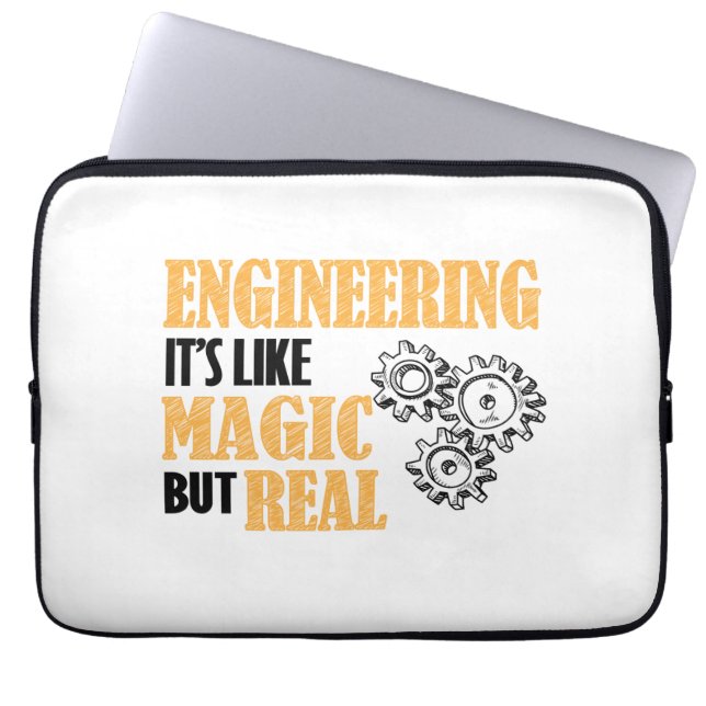 Engineering - Het is als een magische maar echt gr Laptop Sleeve (Voorkant)