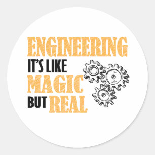 Engineering - Het is als een magische maar echt gr Ronde Sticker