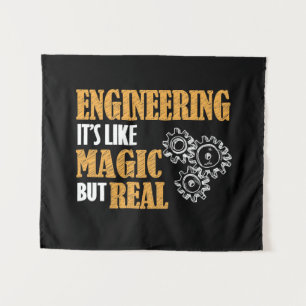 Engineering - Het is als een magische maar echt gr Wandkleed