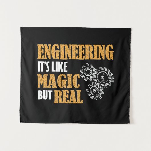 Engineering - Het is als een magische maar echt gr Wandkleed (Voorkant (horizontaal))