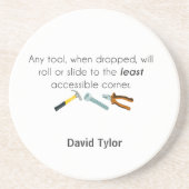 Engineering humor zandsteen onderzetter (Voorkant)