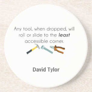 Engineering humor zandsteen onderzetter