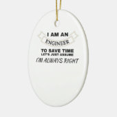 Engineering Ik ben een ingenieur die ik altijd goe Keramisch Ornament (Links)