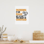 Engineering - ik zie waarom je in verwarring zou k poster (Keuken)