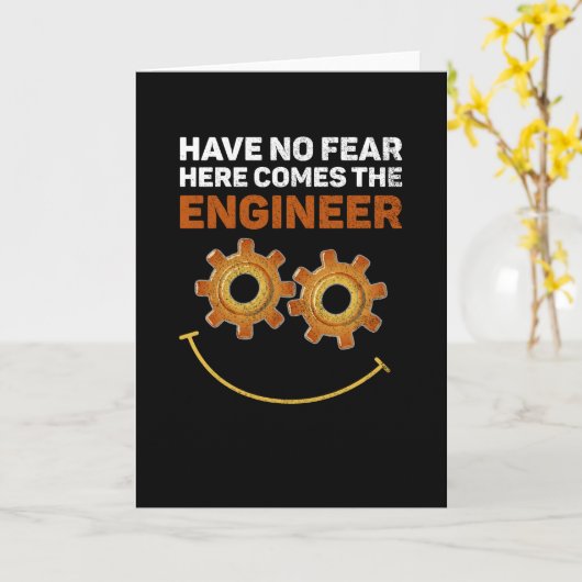 Engineering Joke Engineer Student Afstuderen Kaart (Gele Bloem)