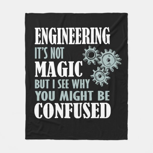 Engineering Magic, ik zie waarom je in verwarring Fleece Deken (Voorkant)