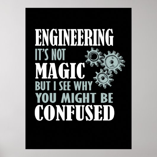 Engineering Magic, ik zie waarom je in verwarring  Poster (Voorkant)