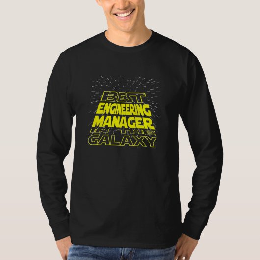 Engineering Manager Cool Galaxy Job T-shirt (Voorkant)