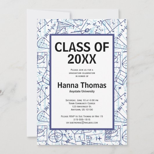 Engineering Mathematics Afstuderen Invitation Kaart (Voorkant)