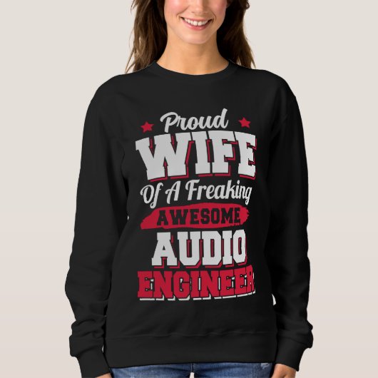 Engineering Sound Technology Audio Engineer Wife Trui (Voorkant)