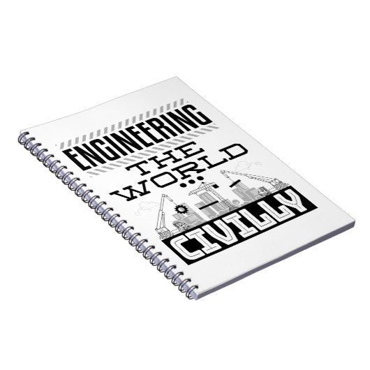 Engineering Wereldwijde civiele ingenieur Notitieboek (Rechterzijde)